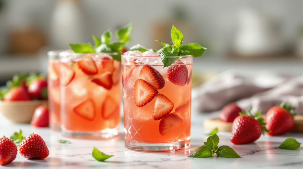 Strawberry Basil Mocktail